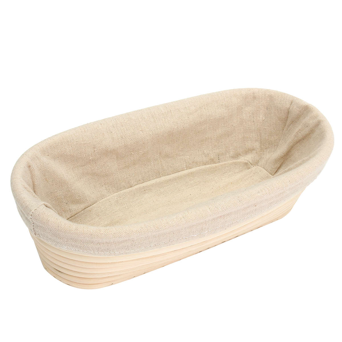 28cm Brotform Banneton Rattan Basket Oval Long Bread Dough Proofing Loaf Proving