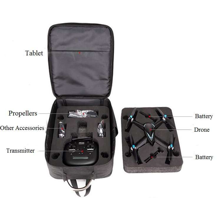 Waterproof Storage Shoulder Bag Backpack Carrying Case for MJX Bugs 5 W B5W Drone - 0.98kg