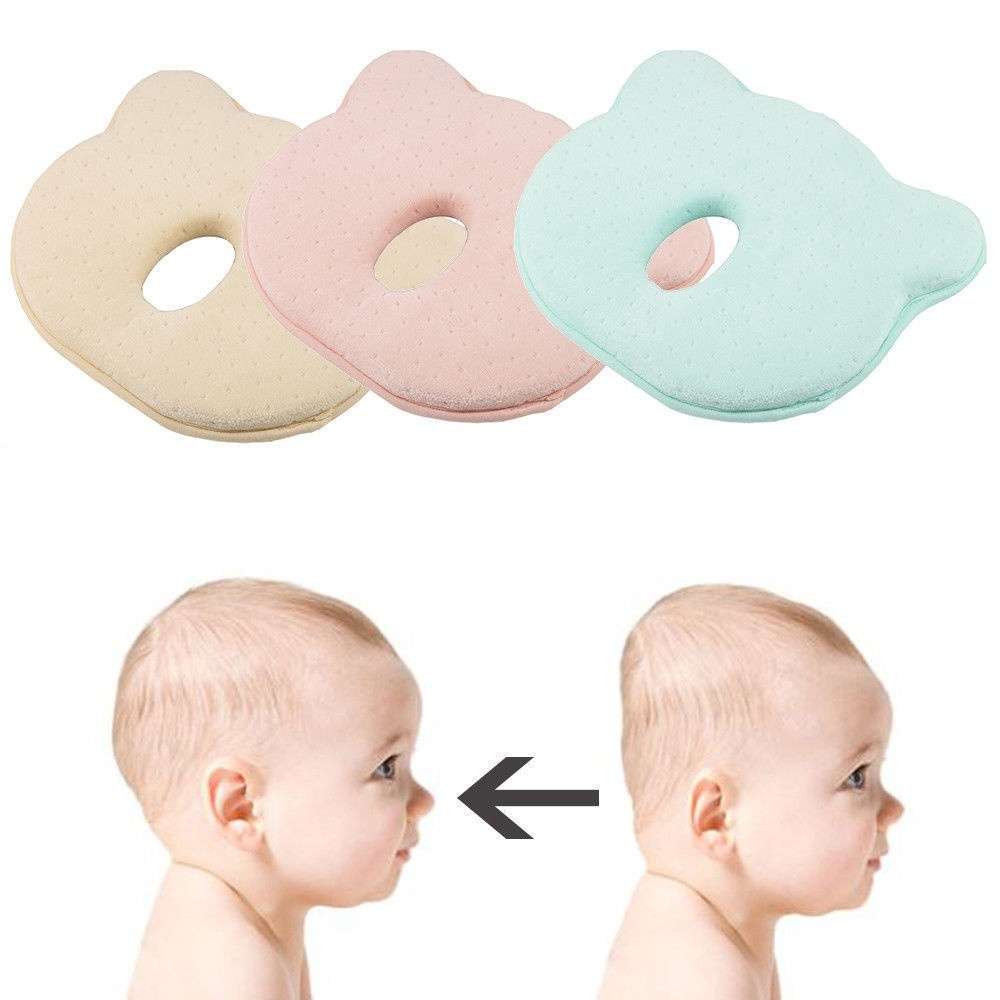 Baby Pillow Infant Toddler Sleep Positioner Anti Roll Cushion Flat Head Prot