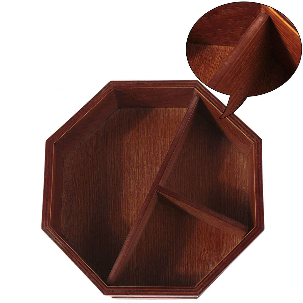 Oktagon Doppellagig Japanisch Holz Isolierung Lunchbox Holz Bento Box Lunch Box