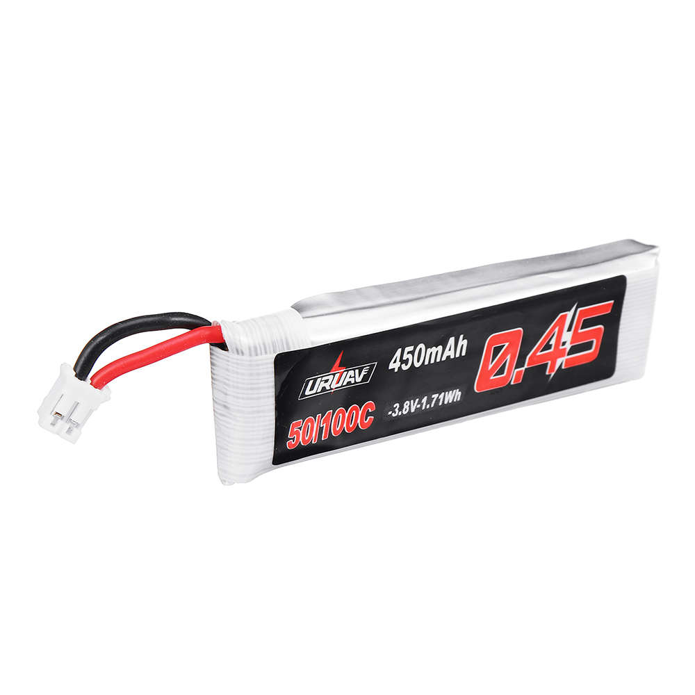 5Pcs URUAV 3.8V 450mAh 50/100C 1S HV 4.35V Lipo Battery PH2.0 for Emax Tinyh