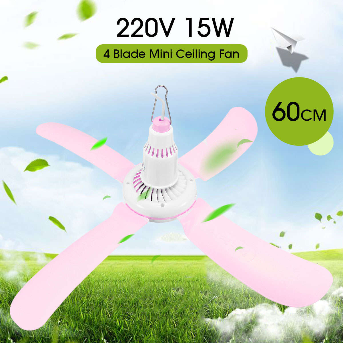 15W 4 BLADES MINI CEILING COOLING FAN PORTABLE FAN 220V 800MM