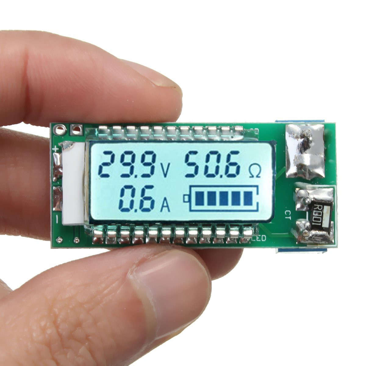 18650 26650 Lithium Li-ion Battery Tester LCD Meter Voltage Current Capacity - 0.03kg