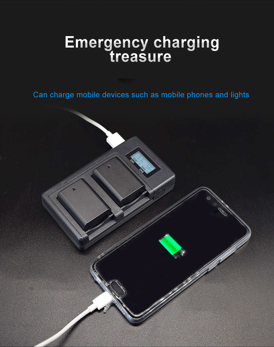 Palo LP-E6-C USB Rechargeable Battery Charger Mobile Phone Power Bank for Canon LP-E6 - 0.11kg