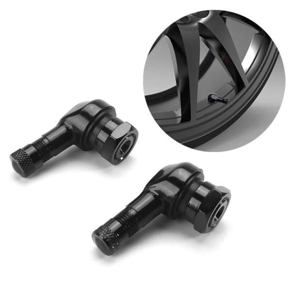 otorcycle Wheel Tire Stem Tubeless Valve 90 Degree Angle CNC Aluminum
