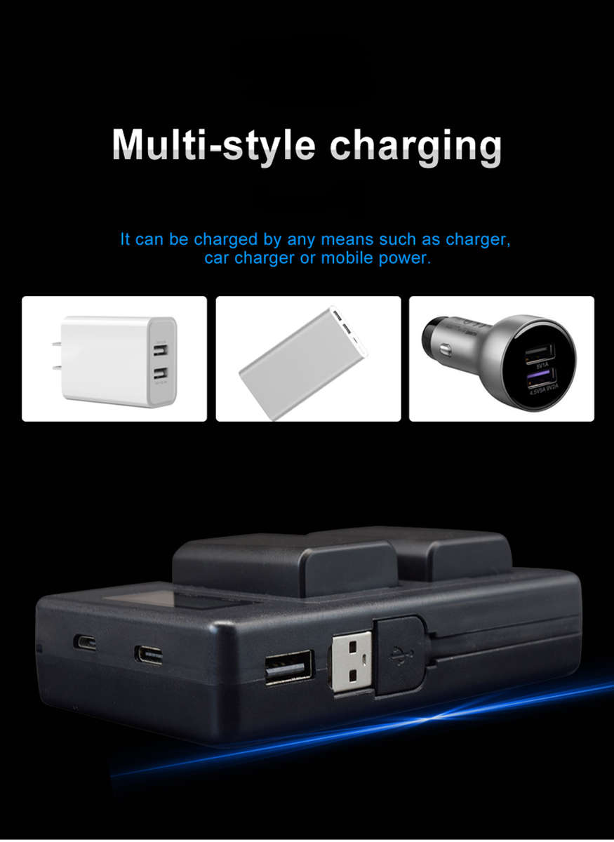 Palo LP-E6-C USB Rechargeable Battery Charger Mobile Phone Power Bank for Canon LP-E6 - 0.11kg