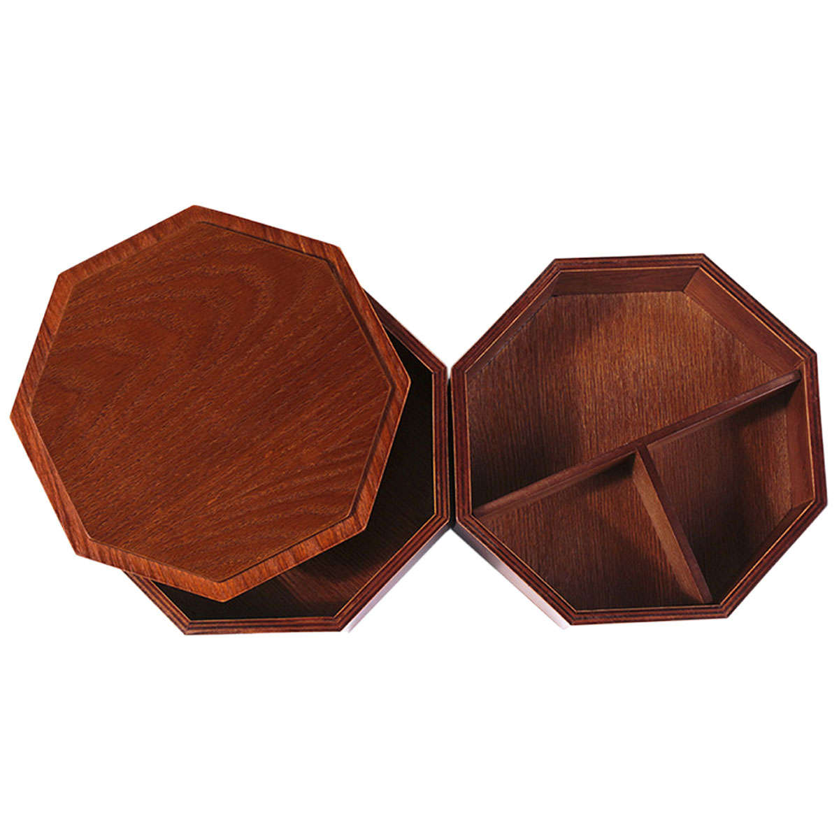 Oktagon Doppellagig Japanisch Holz Isolierung Lunchbox Holz Bento Box Lunch Box