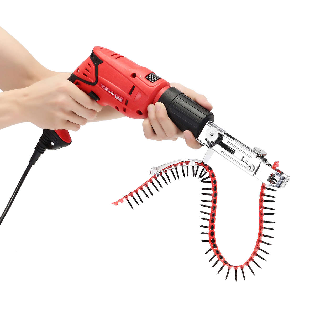 ro Automatic Chain Nail Gun Adapter Screw Gun for Electric Drill Woodw