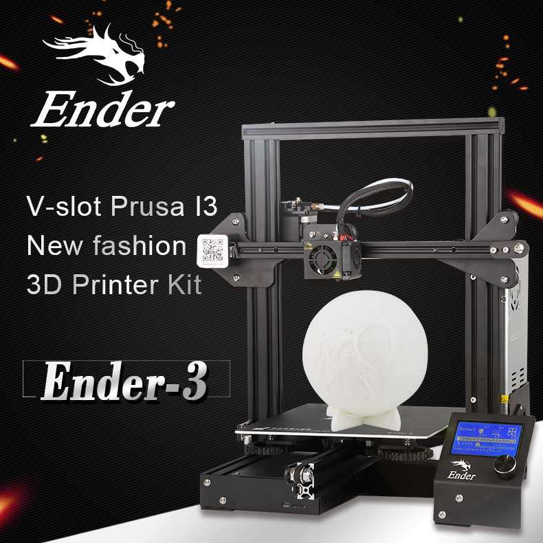 Creality 3D Ender-3 V-slot Prusa I3 DIY 3D Printer Kit 220x220x250mm Printing Size - 8.14kg