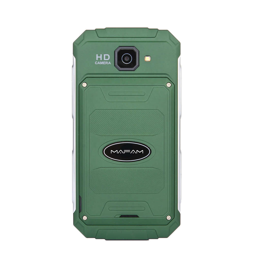 MAFAM V9+ 5.0-inch 3000mAh GPS 8GB ROM Quad Core Dual Sim Outdooors Rugged Smartphone (COLOR: GREEN)