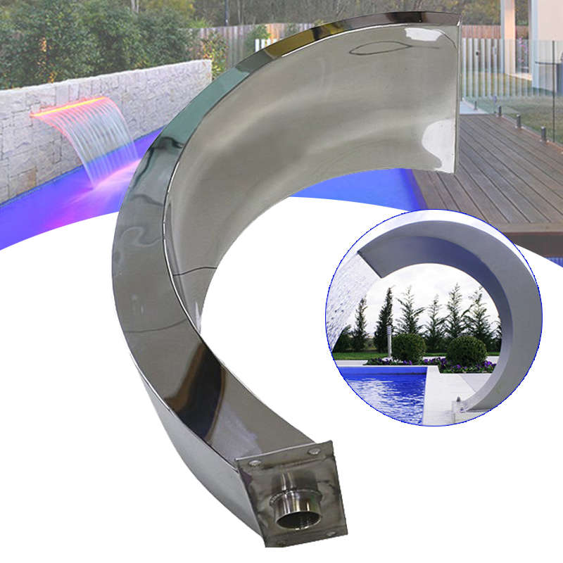 6030cm Stainless Steel Pool Accent Fountain Pond Garden Swimming Pool Waterfall Feature Faucet