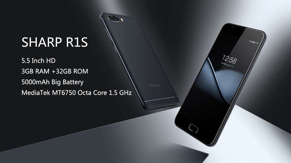 SHARP R1S 5.5 Inch 5000mAh 3GB RAM 32GB ROM 13MP+5MP Rear Cameras MT6750 Octa Core 4G Smartphone -