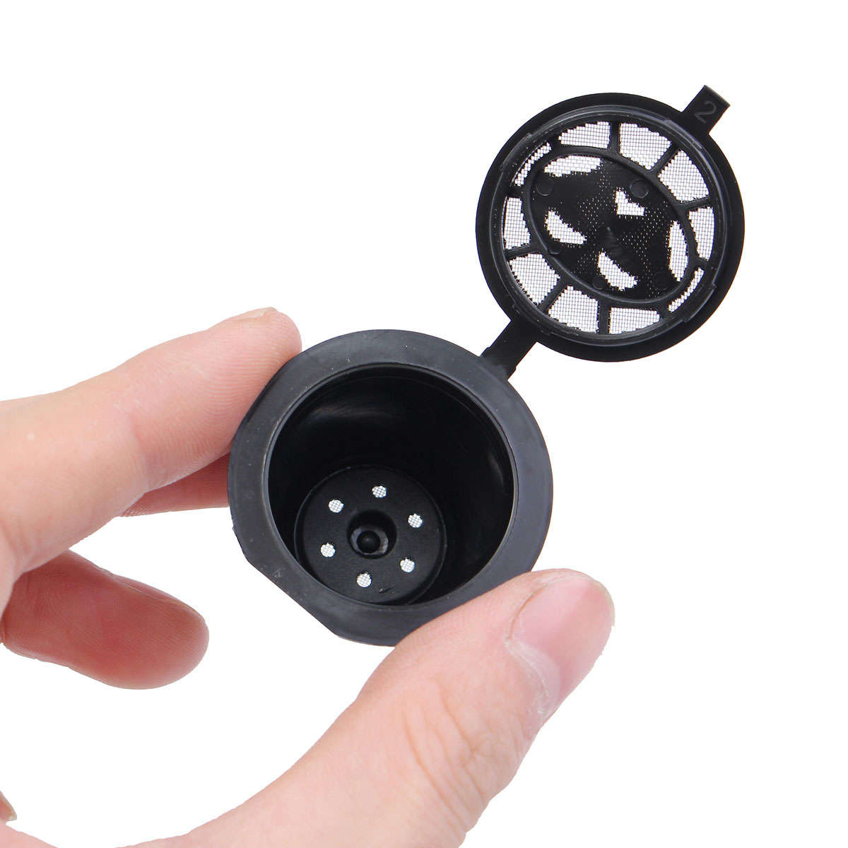 6 Pack Reusable Capsules Refillable Pods With Brush Spoon For Nespresso Coffee Machines