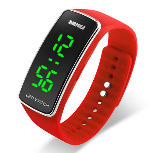 SKMEI 1119 LED Digital Watch Outdoor Activity Silicone Strap Children Sport Watch