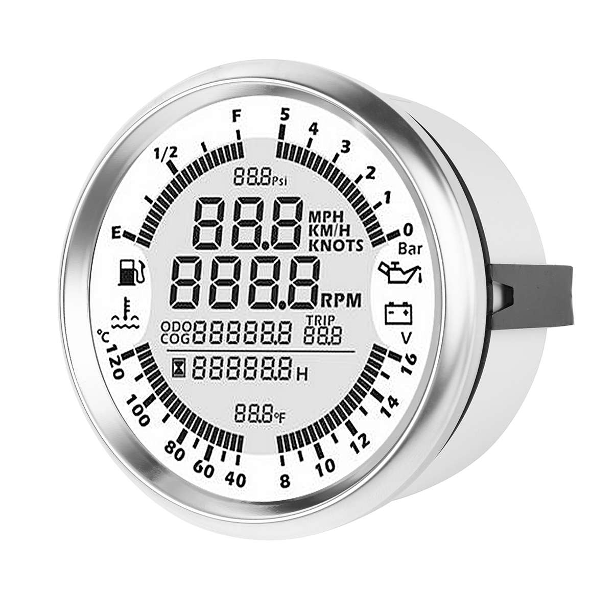85mm GPS Speedometer Oil Pressure Fuel Gauge Tachometer with Antenna