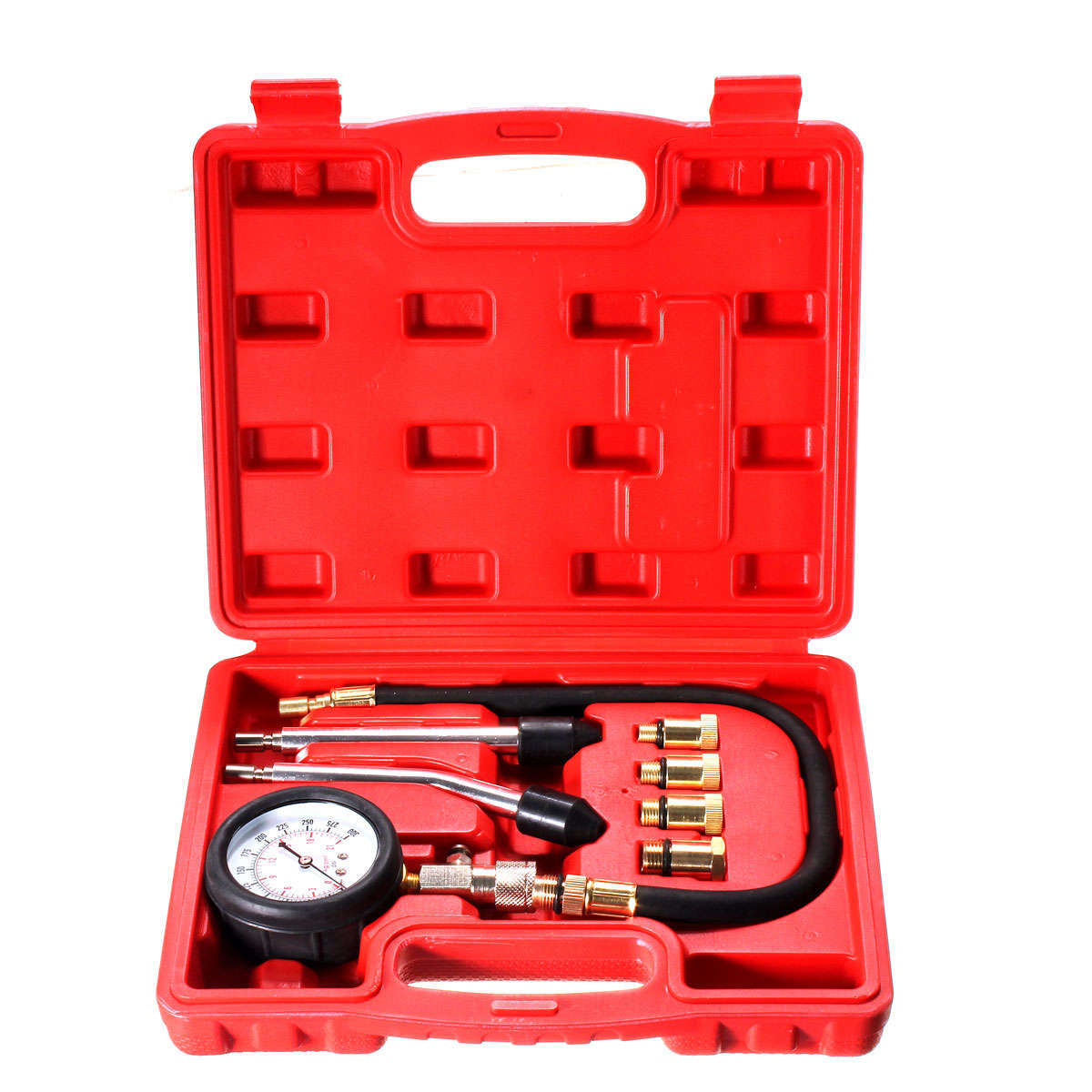 Automotive Petrol Engine Compression Tester Test Kit Gauge Car Motorcycle Tool