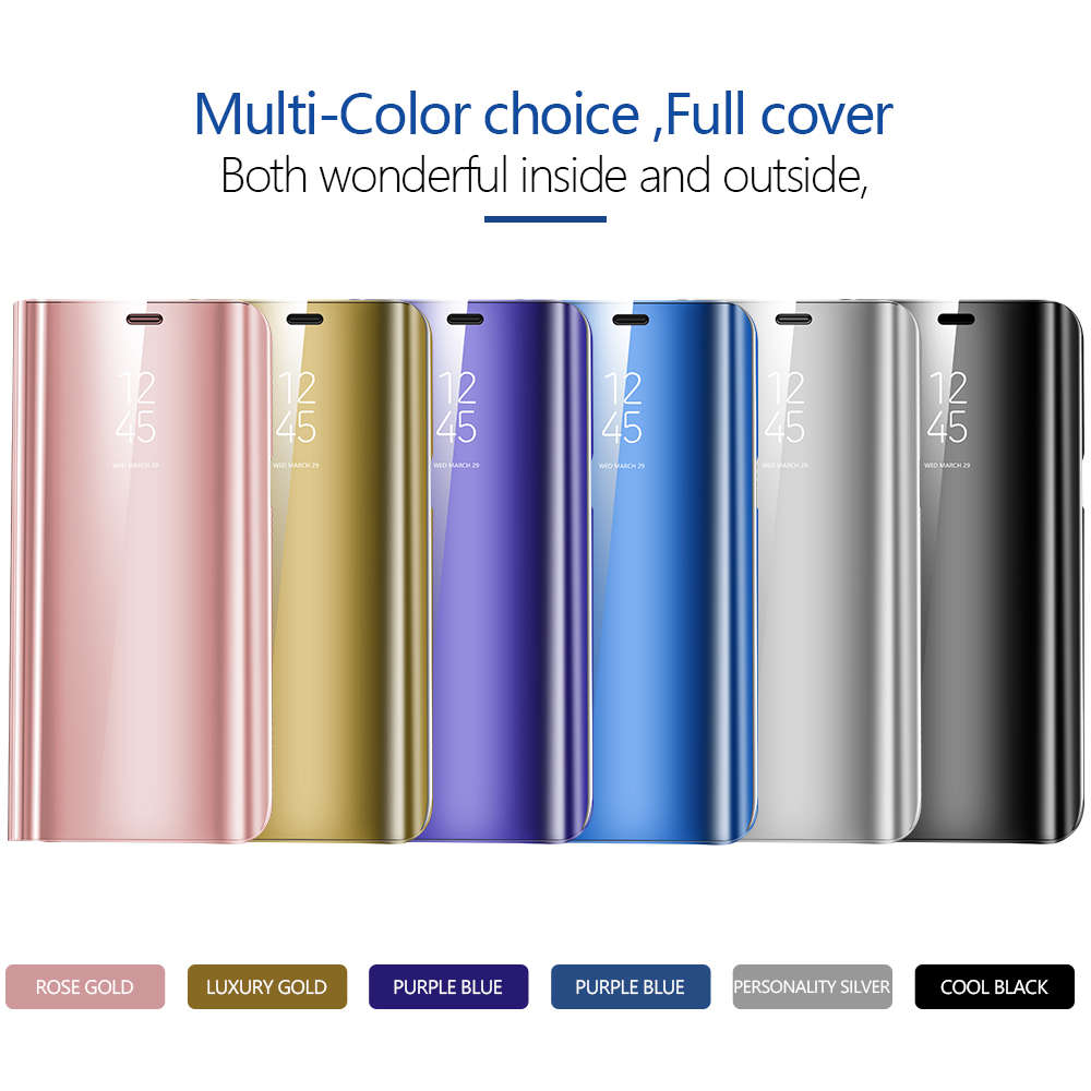 Bakeey Flip Smart Sleep Mirror Window View Bracket Protective Case For Xiaomi Redmi Note 6 Pro -