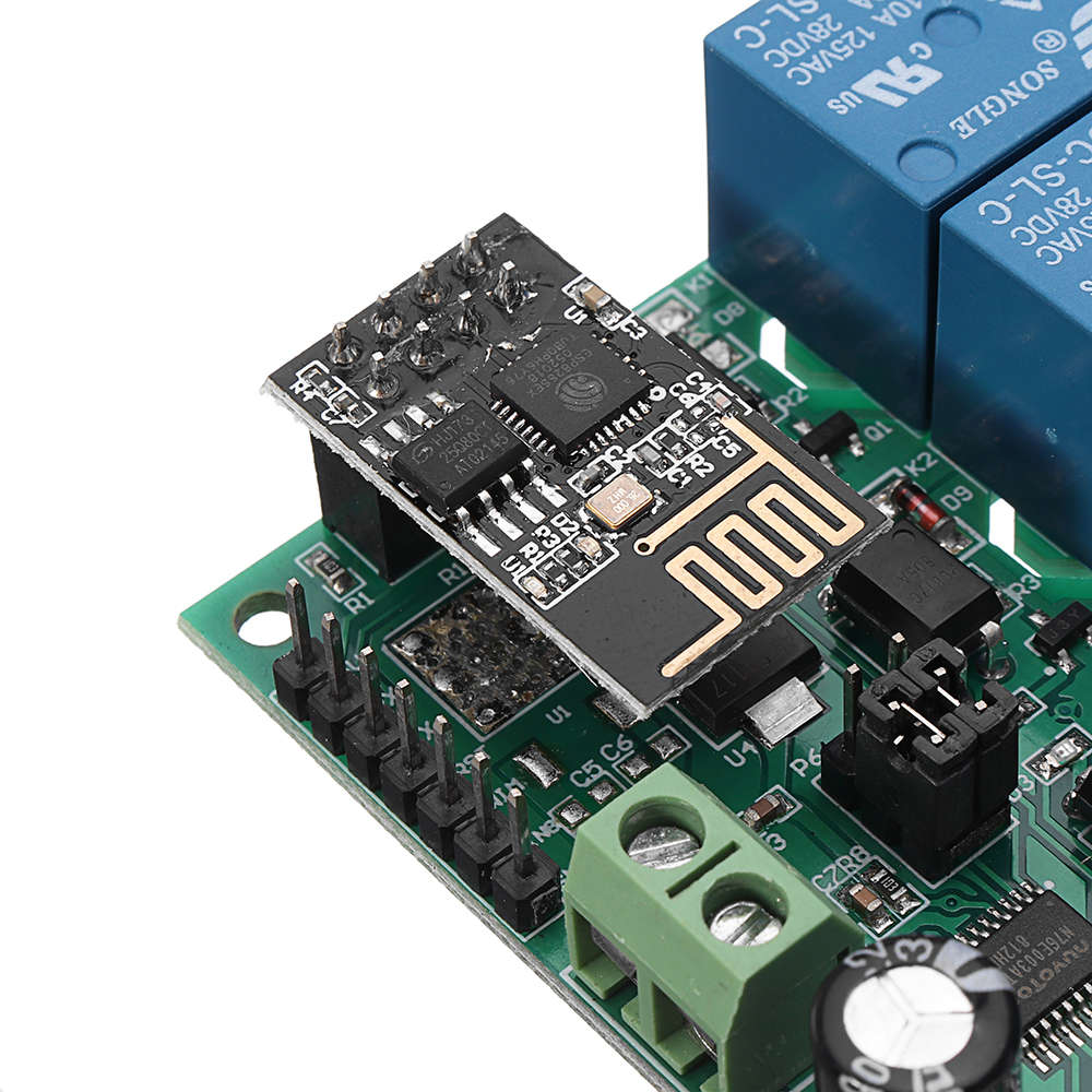 DC5V ESP8266 Four Channel Wifi Relay IOT Smart Home Phone APP Remote Control Switch - 0.06kg