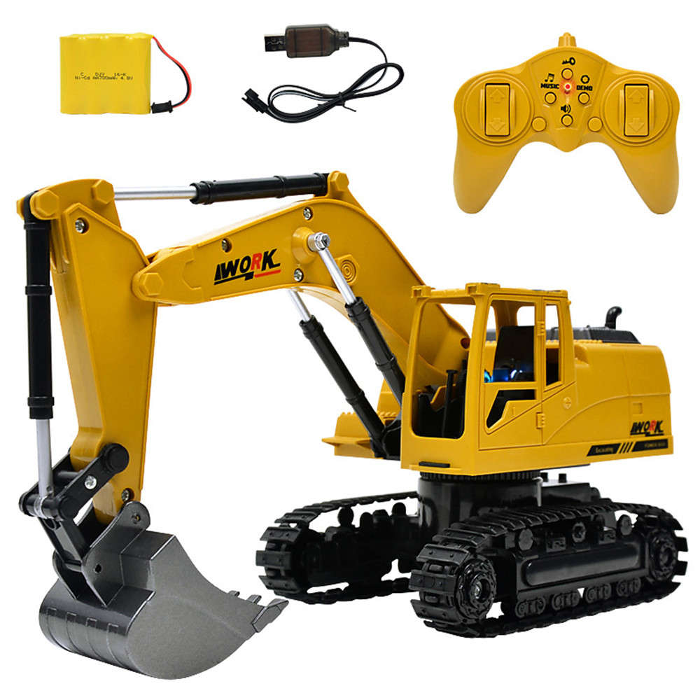 Ao Hai 3853 1/24 2.4G 8CH Rc Car Alloy Excavator Engineering Truck RTR Toy - 1kg