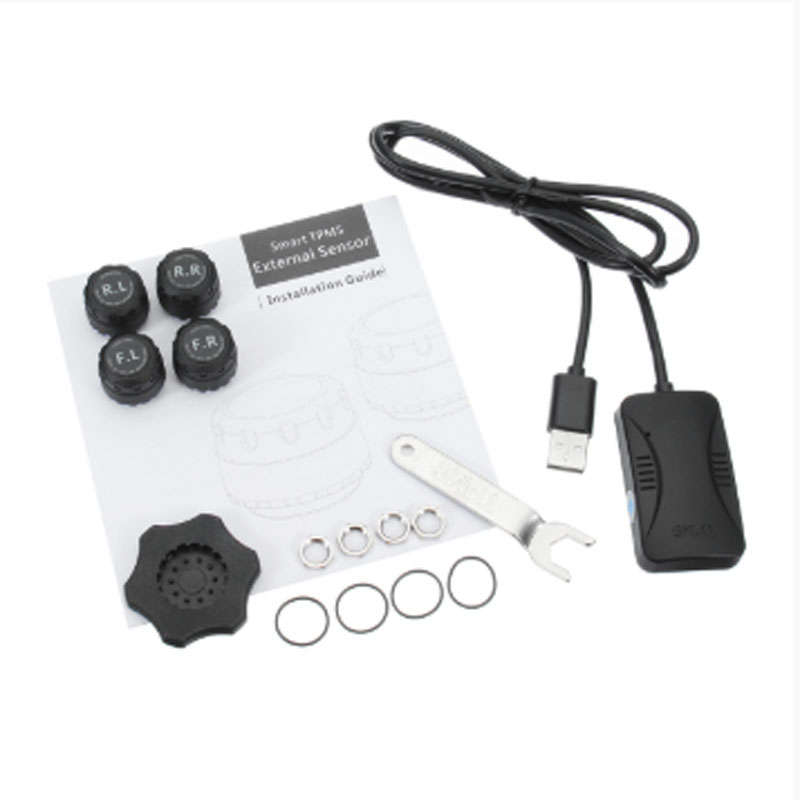 TPMS for Android CAR DVD External Car Tire Air Pressure Alarm System 4 Sensors Alarm