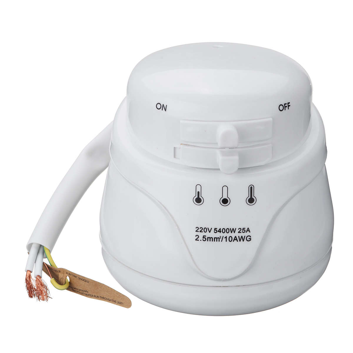 110V/220V 5400W Electric Shower Head Instant Hot Water Heater Tankless Adjus