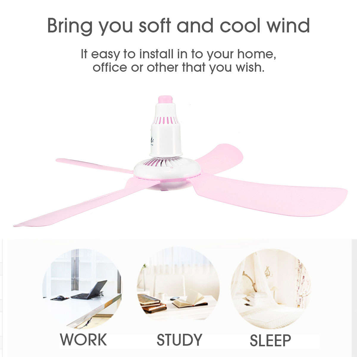 15W 4 BLADES MINI CEILING COOLING FAN PORTABLE FAN 220V 800MM