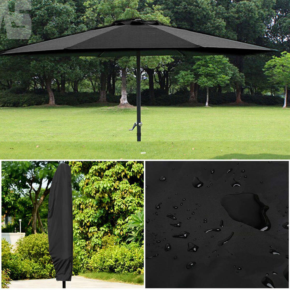Outdoor Patio Yard Parasol Umbrella Waterproof Shade Cover UV Dust Protector Carry Case Storage