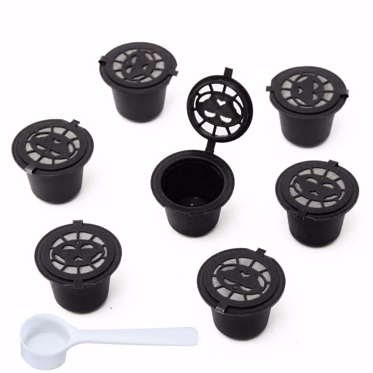 8Pcs Set Refillable Reusable Coffee Capsules Pod Reusable Refilling Filter for Nespresso Machine