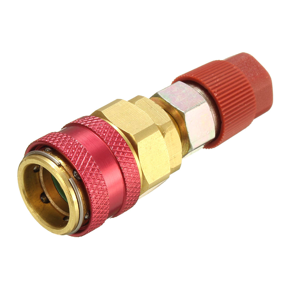 Car Air Conditioner Red High and Blue Low R134A Quick Coupler Adapter (COLOR: RED)