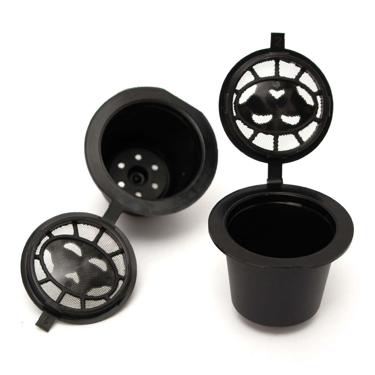 8Pcs Set Refillable Reusable Coffee Capsules Pod Reusable Refilling Filter for Nespresso Machine