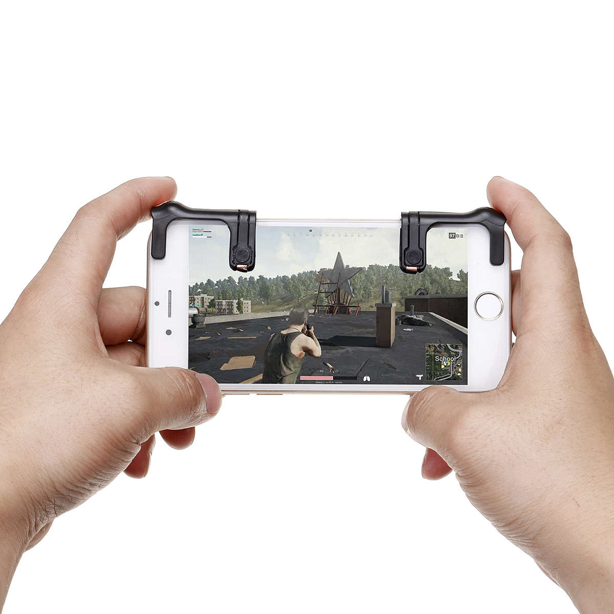 Left Right Shooting Tool Game Controller Fire Trigger Button for Mobile Game