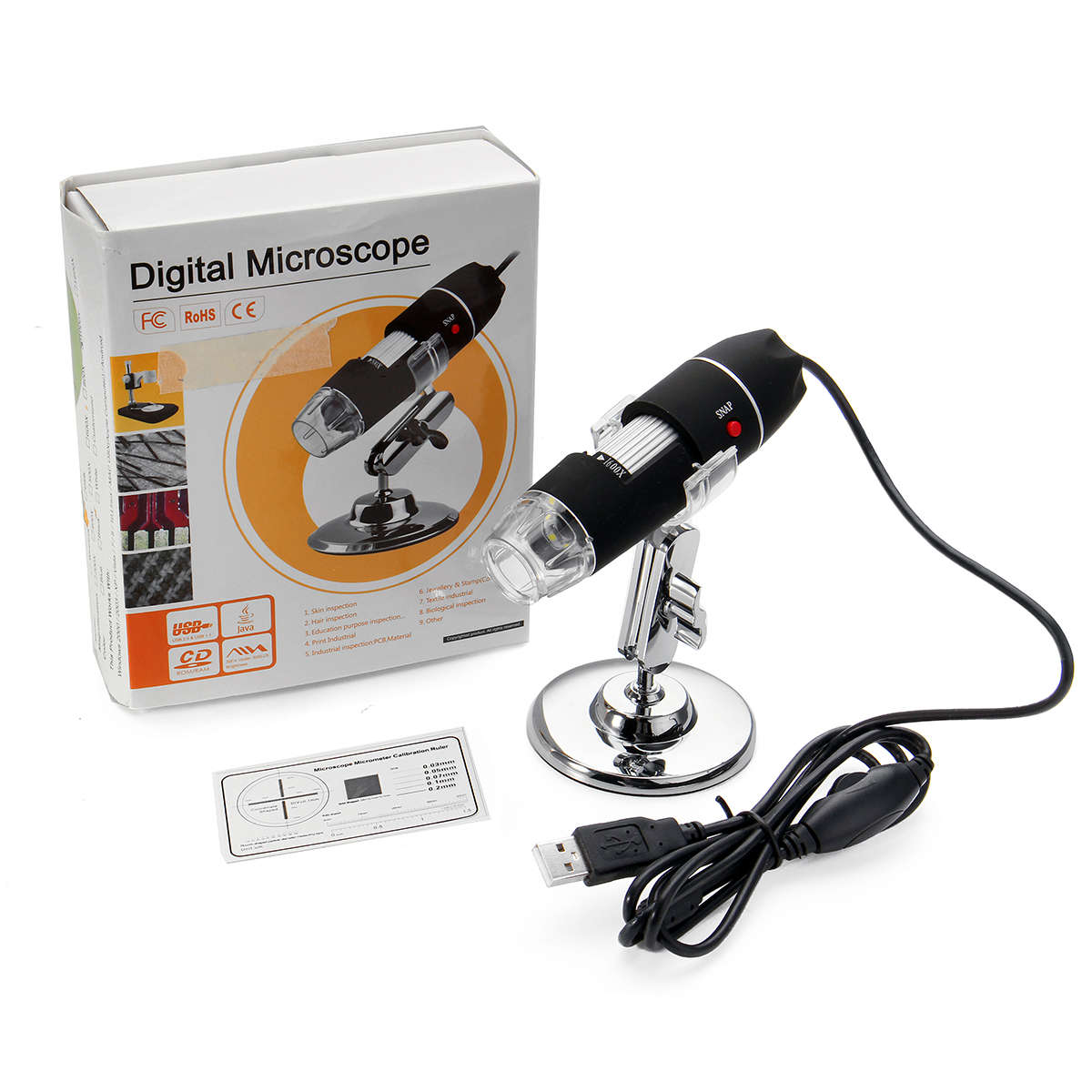 Digital Microscope 1600X Zoom 8 LED USB