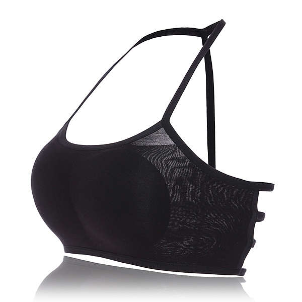 Cosy Wireless Soft Backless Bandeau Bras (COLOR: BLACK)