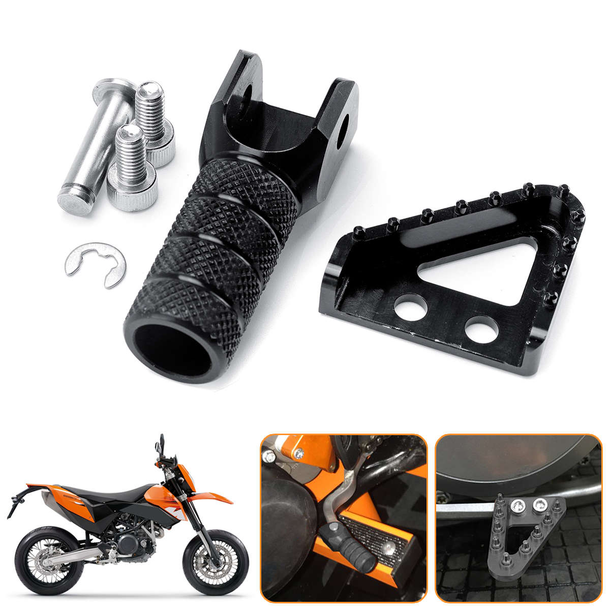 Rear Brake Pedals Step Plate+Gear Shifter Shift Lever Tip For KTM SX EXC XCF S