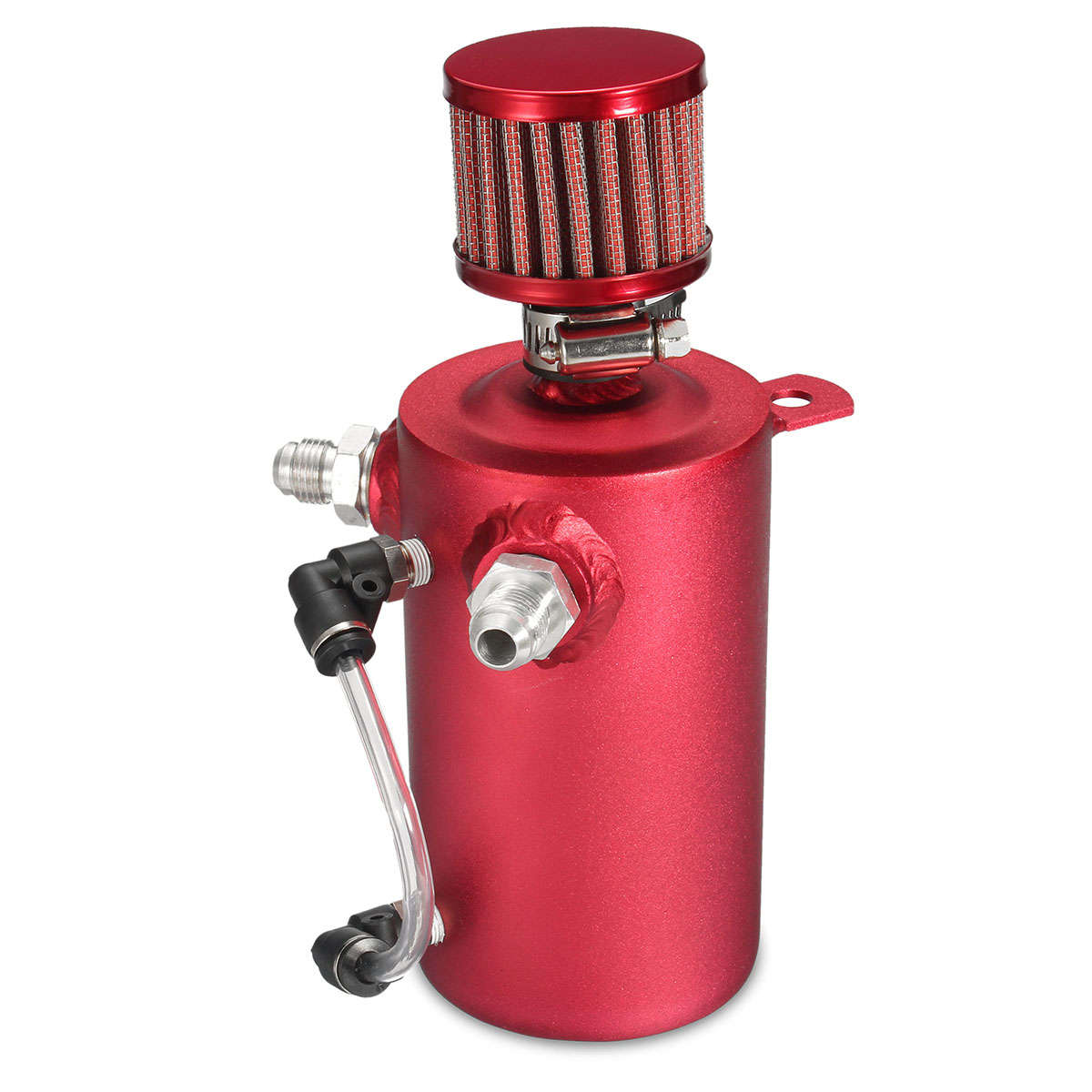 Universal Car 750ml Aluminum Catch Can Reservoir Fuel Tank with Breather Fil