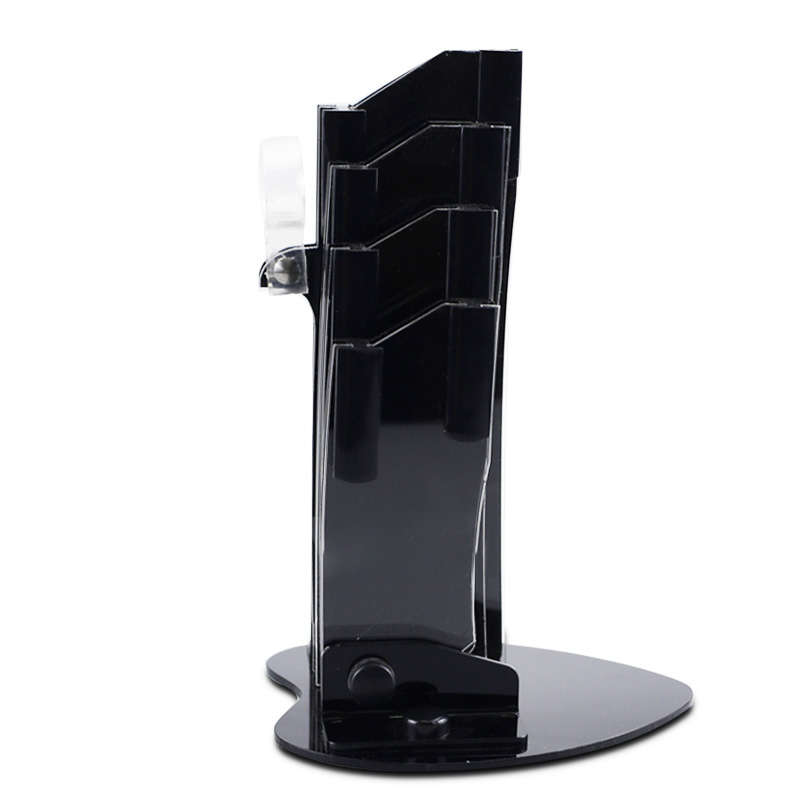 MYVIT Acrylic Black Knife Holder for 3" 4" 5" 6" Knife + Peeler Knife Blocks Stand For Ceramic Knife