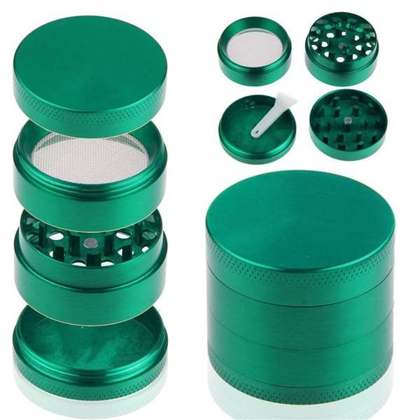 4 Layer Alloy Herb Grinders Green Tobacco Crusher Hand Muller Grinder