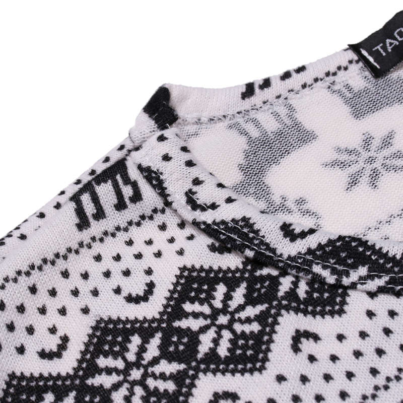 Men Casual Deer Printed Long Sleeve Pullover T-shirts