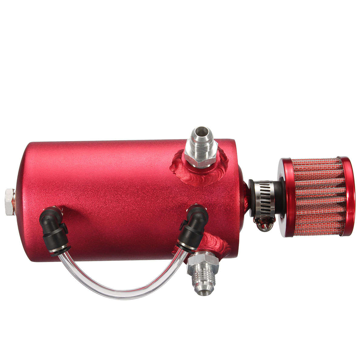 Universal Car 750ml Aluminum Catch Can Reservoir Fuel Tank with Breather Fil