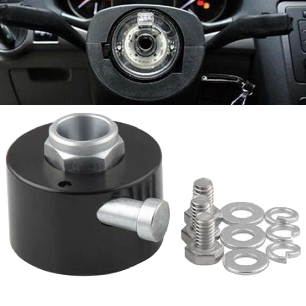 Universal Car Steering Wheel Quick Release Disconnect Hub 3/4" Shaft Aluminum