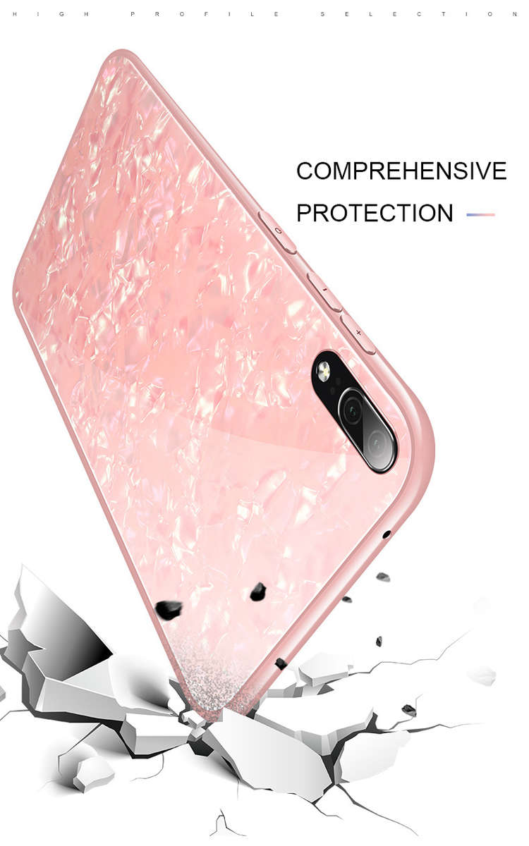 Bakeey Shell Glossy Tempered Glass Soft Edge Protective Case for Huawei P20/ Huawei nova 3e/ P20