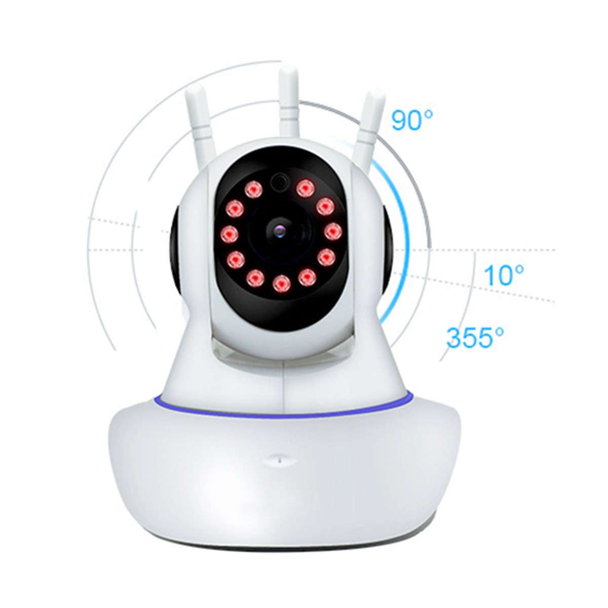 1080P 360 Panoramic Wireless Wifi Security IP Camera Monitor Night Vision CCTV - 0.35kg