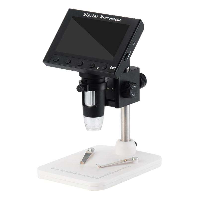 DM3 1000X USB 4.3 inch Electronic Microscope LCD Digital Video Microscope Camera HD OLED Magnifying