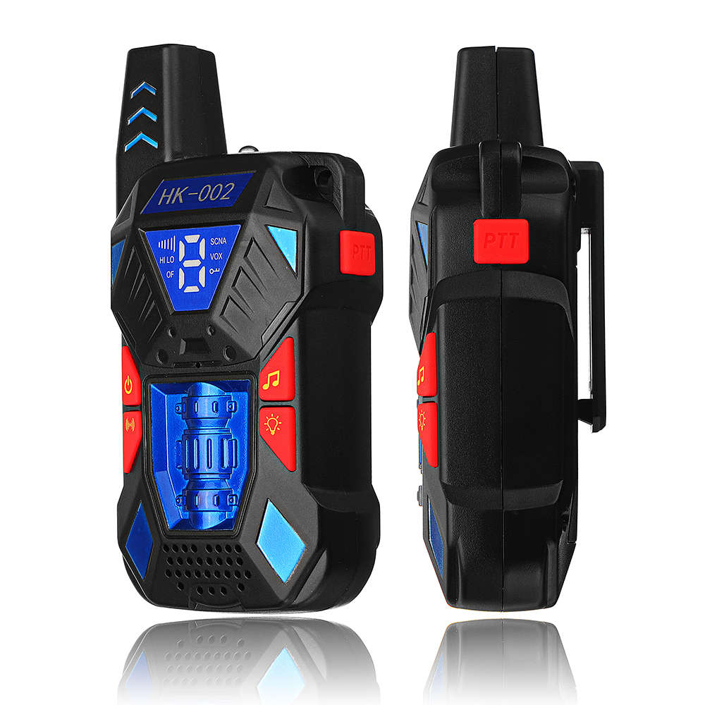 2pcs HK-002 0.5W UHF Auto Multi-Channels Mini Radios Walkie Talkie Built-in Flashlight - 0.16kg