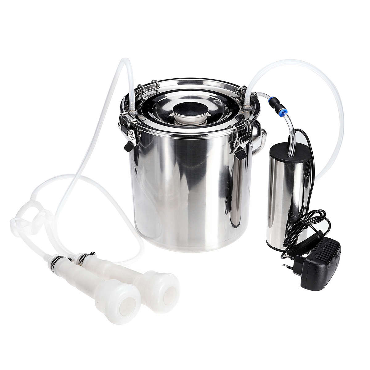 5L Electric Milking Machine Stainless Steel Cow Goat Sheep Bucket Suction Milker Vacuum... (TYPE: 2)