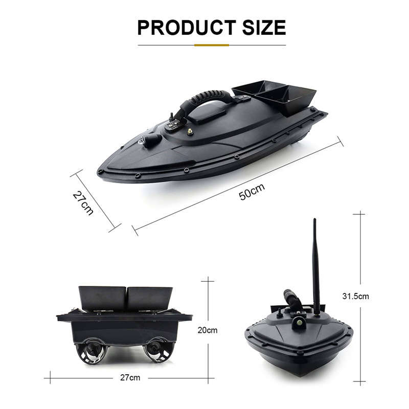 URUAV 2011-5 Generation 50cm Fishing Bait RC Boat 500M Remote Fish Finder 5.4km/h Double Motor Toys