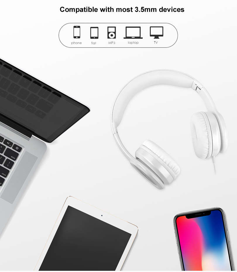 Picun Wired Headphone 3.5mm Stereo HIFI Noise Cancelling Gaming Handsfree Headset Earphone With Mic