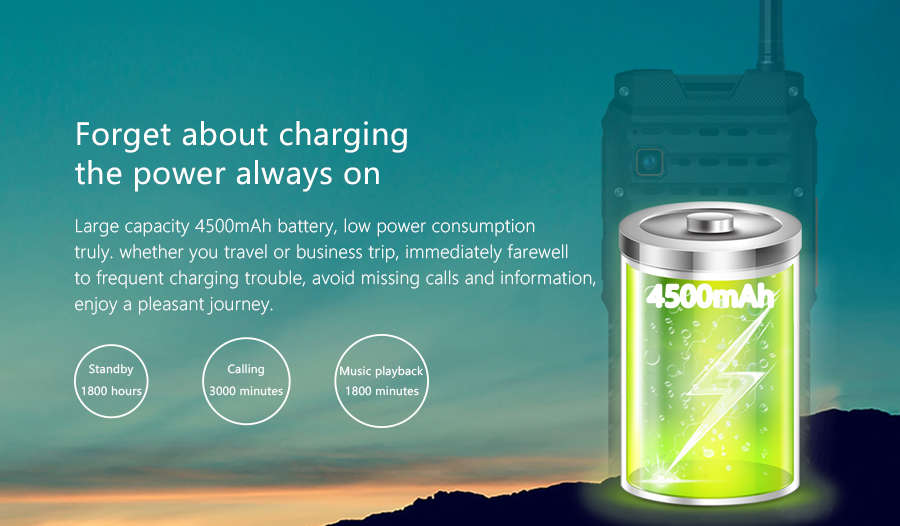 ioutdoor T2 IP68 Waterproof 2.4'' 4500mAh UHF Walkie Talkie Bluetooth Dual SIM Card Feature Phone -