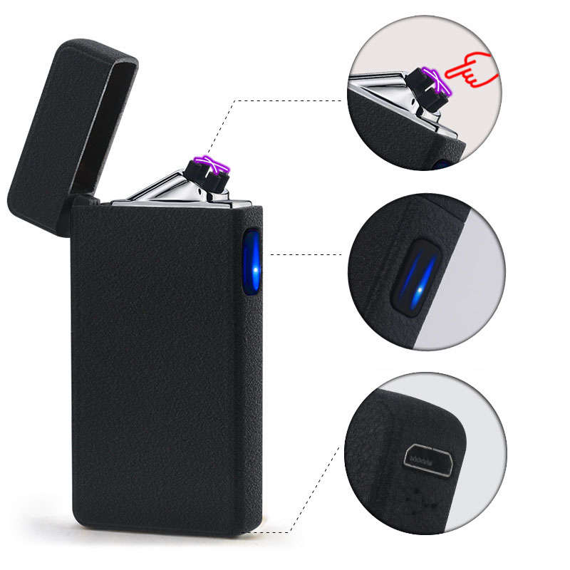 Pipe Pulsed Double Arc Lighter USB Electronic Lighter Torch Plasma Windproof