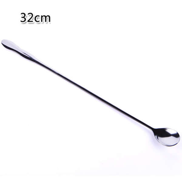 Stainless Steel Gourd Shape Long Handled Spoon Coffee Stirring Spoon Multifunction... (SIZE: 31.5CM)